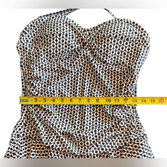 Shore Shapes Swimwear Swimsuit One Piece Swim Dress Size 14 Blue and White - Picture 8 of 14